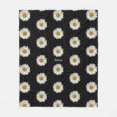Cute Daisy Flowers met naam Fleece Deken (Voorkant)