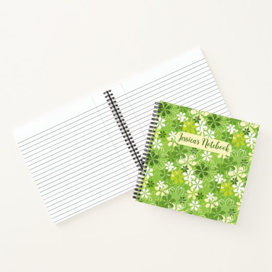 Cute Daisy Illustration Colorful Floral Pattern Notitieboek (Binnen)