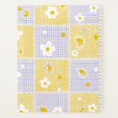 Cute Daisy Patchwork Aesthetic Gingham Personalize Planner (Achterkant)