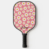 Cute Daisy Pattern Custom Pickleball Paddle (Voorkant)