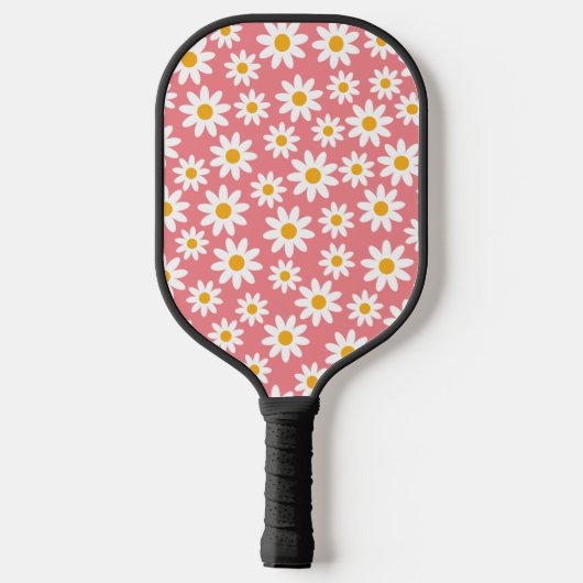 Cute Daisy Pattern Custom Pickleball Paddle (Achterkant)