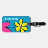 Cute Daisy Personalized Bagagelabel (Voorkant horizontaal)