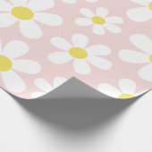 Cute Daisy Pink Cadeaupapier (Hoek)