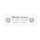 Cute Daisy Return Address Label (Voorkant)