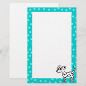 Cute Dalmatian Cartoon Spotted Stationery Briefpapier (Voorkant / Achterkant)
