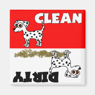 Cute Dalmatian Clean/Dirty Dishwasher Magnet