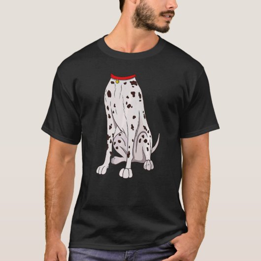 Cute Dalmatian Costume for Halloween Dog Animal Co T-shirt (Voorkant)