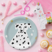 Cute Dalmatian Dog Abstract Illustration Wedding Papieren Bordje (Feest)