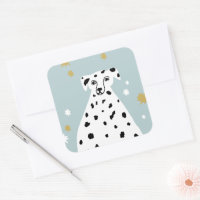 Cute Dalmatian Dog Abstracte Illustratie Art