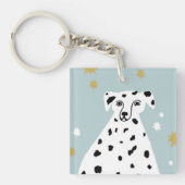 Cute Dalmatian Dog Abstracte illustratie Sleutelhanger (voorkant)