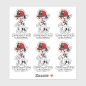 Cute Dalmatian Dog Fire Reward Sticker (Vel)