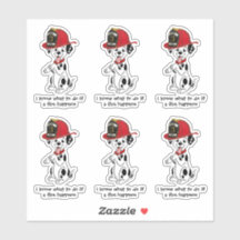 Cute Dalmatian Dog Fire Reward