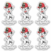 Cute Dalmatian Dog Fire Reward Sticker (Voorkant)