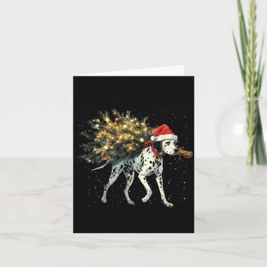 Cute Dalmatian Dog In A Christmas Tree For Men Wom Kaart (Voorkant)