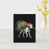 Cute Dalmatian Dog In A Christmas Tree For Men Wom Kaart (Gele Bloem)