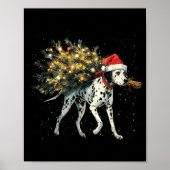Cute Dalmatian Dog In A Christmas Tree For Men Wom Poster (Voorkant)