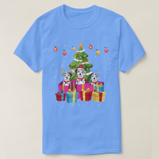 Cute Dalmatian Dog kerstbomen Decoraties T-shirt (Design voorkant)