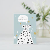 Cute Dalmatian Dog Nieuw Adres Bewegende Aankondig Briefkaart (Staand voorkant)