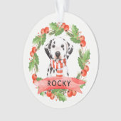 Cute Dalmatian Dog Pet met kerstversiering Ornament (voorkant)
