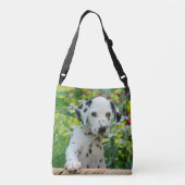 Cute Dalmatian Dog Puppy Portrait Foto - on Crossbody Tas (Achterkant)