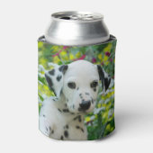 Cute Dalmatian Dog Puppy Portrait, Funny Bawdle Blikjeskoeler (Blikje Voorkant)