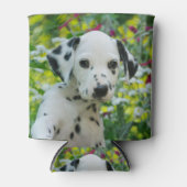 Cute Dalmatian Dog Puppy Portrait, Funny Bawdle Blikjeskoeler (Voorkant)