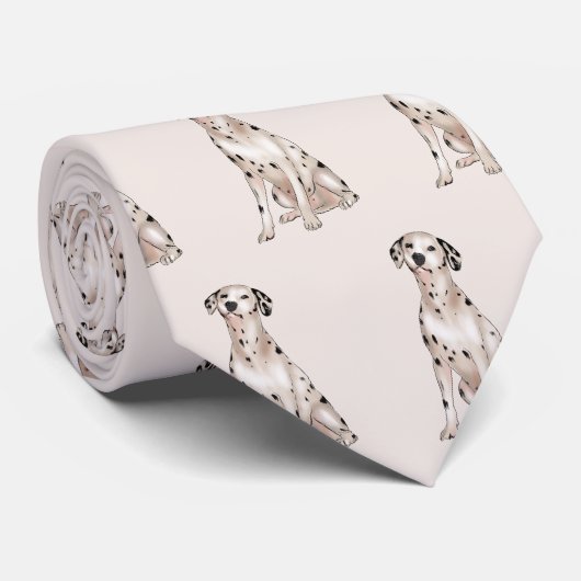 Cute Dalmatian Dog Puppy Stropdas (Opgerold)