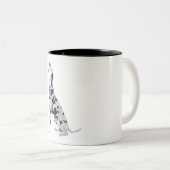 Cute Dalmatian Dog Tweekleurige Koffiemok (Voorkant rechts)