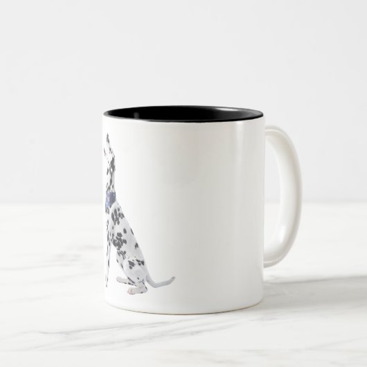 Cute Dalmatian Dog Tweekleurige Koffiemok (Voorkant rechts)