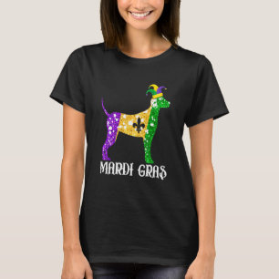 Cute Dalmatian Hondenliefhebber Mardi Gras Party J T-shirt
