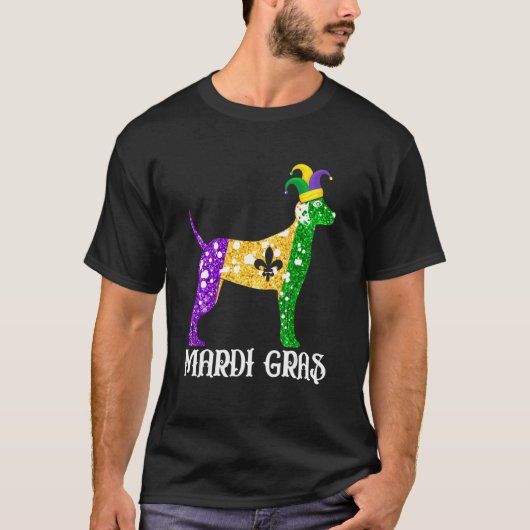 Cute Dalmatian Hondenliefhebber Mardi Gras Party J T-shirt (Voorkant)