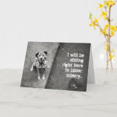 Cute Dalmatian Ik ben Sorry kaart (Gele Bloem)