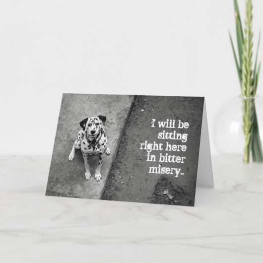 Cute Dalmatian Ik ben Sorry kaart (Voorkant)