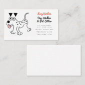 Cute Dalmatian Pet Sitter Dog Walker Visitekaartje (Voorkant / Achterkant)