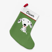 Cute Dalmatian Puppy Dog Holiday Pet Lover's mas Kleine Kerstsok (Voorkant (Hangend))