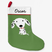 Cute Dalmatian Puppy Dog Holiday Pet Lover's mas Kleine Kerstsok (Voorkant)