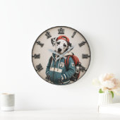 Cute Dalmatian Puppy Grote Klok (Huis)