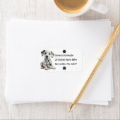 Cute Dalmatian Puppy Hondenliefhebber Cartoon Etiket (Insitu)