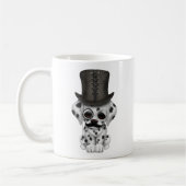 Cute Dalmatian Puppy met monocle en Top Hat Koffiemok (Links)