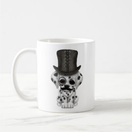 Cute Dalmatian Puppy met monocle en Top Hat Koffiemok