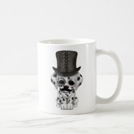 Cute Dalmatian Puppy met monocle en Top Hat Koffiemok