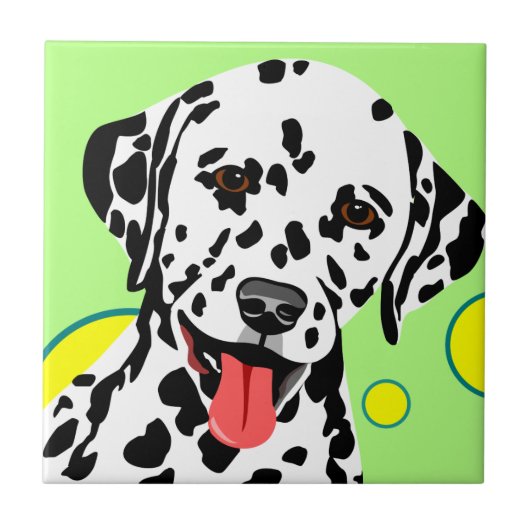Cute Dalmatian Puppy Tegeltje (Voorkant)