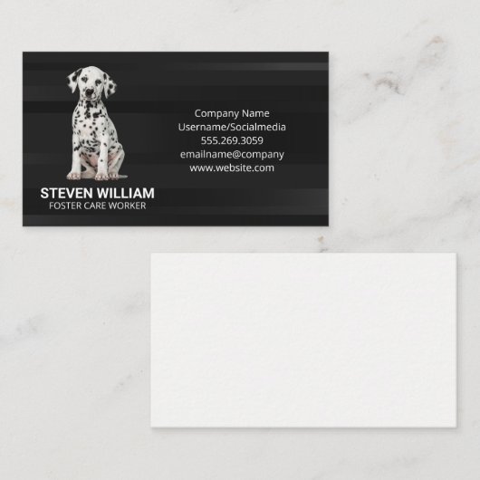 Cute Dalmatian Puppy Visitekaartje (Voorkant / Achterkant)