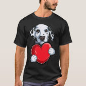 Cute Dalmatian Valentine's Day Dog  Dalmatian T-shirt (Voorkant)