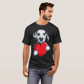 Cute Dalmatian Valentine's Day Dog  Dalmatian T-shirt (Voorkant volledig)