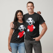 Cute Dalmatian Valentine's Day Dog  Dalmatian T-shirt (Unisex)