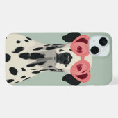 Cute Dalmatian with Heart Sunglasses iPhone Hoesje (Achterkant horizontaal)