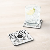 Cute Dalmatians Black & White Happy Spots Bier Onderzetter (Rechterzijde)