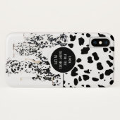 Cute Dalmatians Black & White Happy Spots Case-Mate iPhone Case (Achterkant (horizontaal))