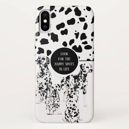 Cute Dalmatians Black & White Happy Spots Case-Mate iPhone Case (Achterkant)